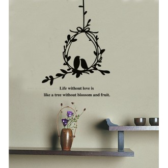 Birds On The Branch Wall Sticker Love Quote  